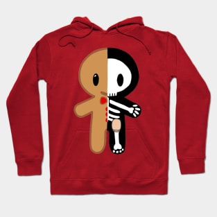 Gingerbread Man Skeleton with Ostomy Bag (Red) Hoodie